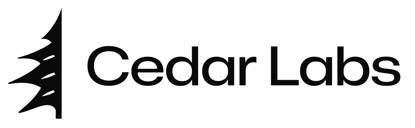 Abstract Half Cedar Cedar Labs logo in black