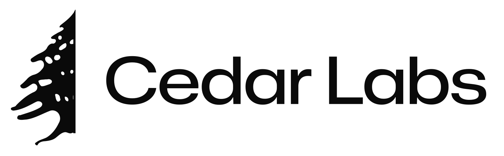 Half Lebanese Cedar Cedar Labs logo in black