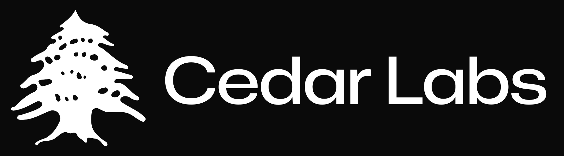 Lebanese Cedar Cedar Labs logo in white